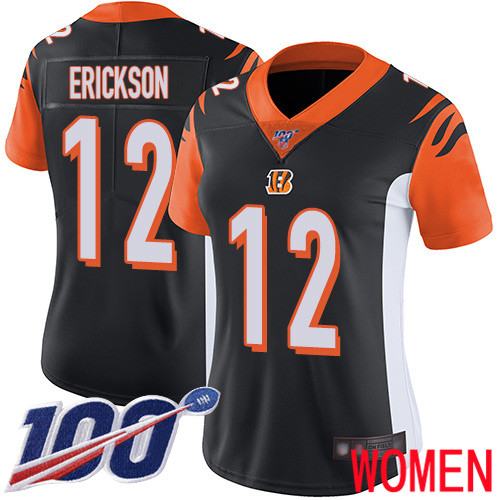 Cincinnati Bengals Limited Black Women Alex Erickson Home Jersey NFL Footballl #12 100th Season Vapor Untouchable->cincinnati bengals->NFL Jersey